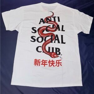Anti Social Social Club Snake Tee White Men’s L NWT Authentic